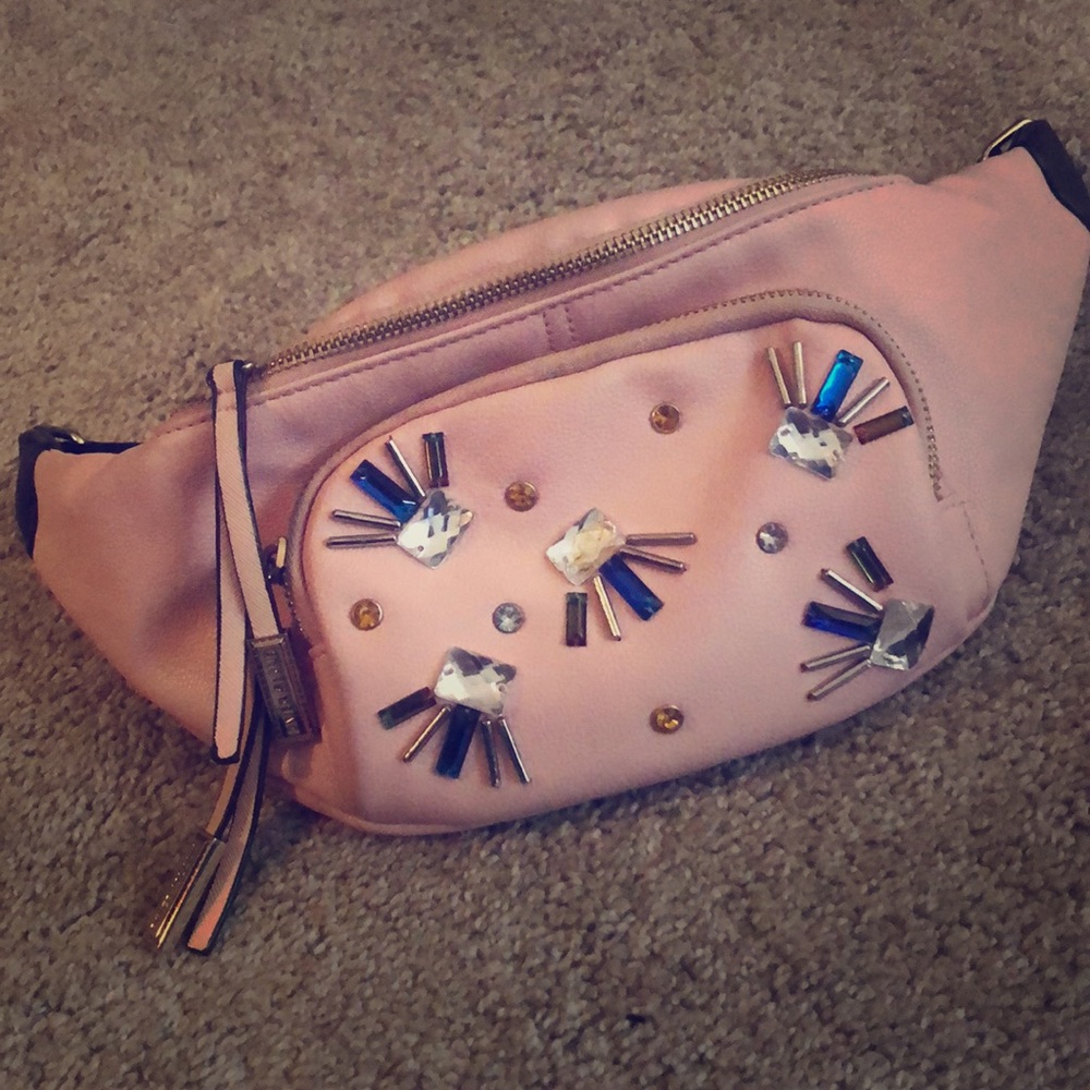 Pink Jewel River Island Fanny Pack